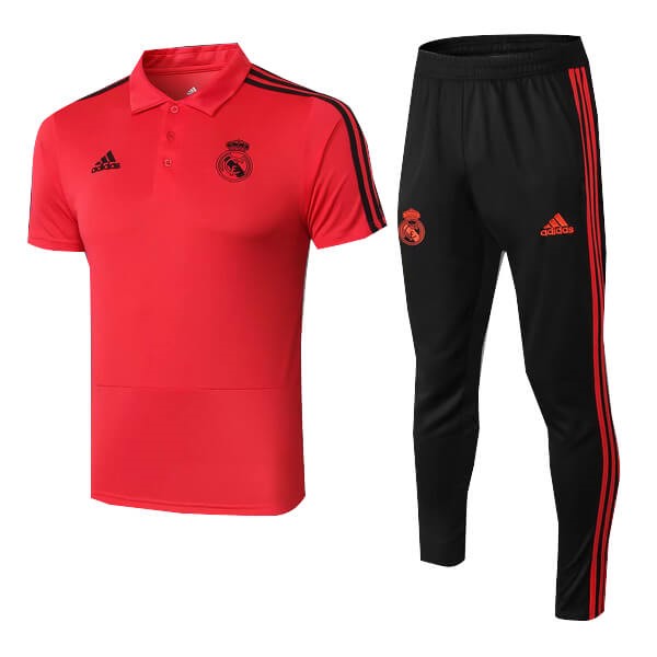 Polo Conjunto Completo Real Madrid 2018-19 Rojo